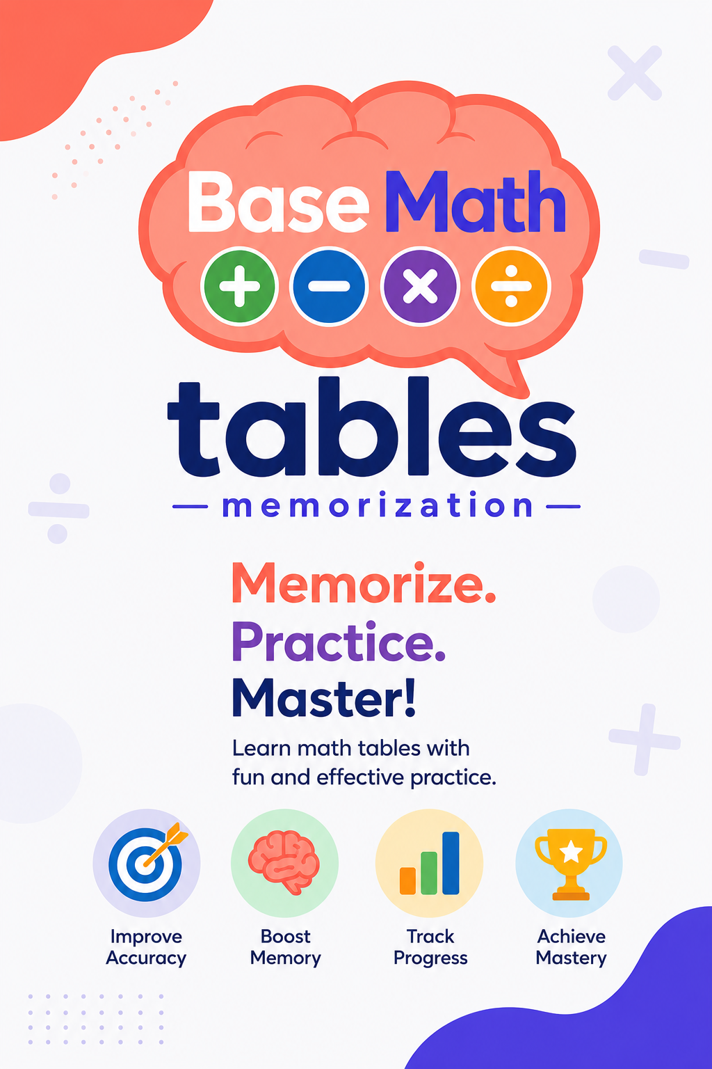 Base Math Tables Memorization