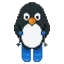 penguim esquiador