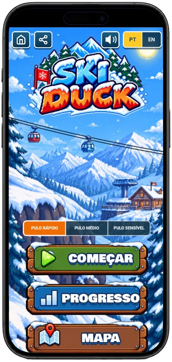 Ski Duck Title Screen