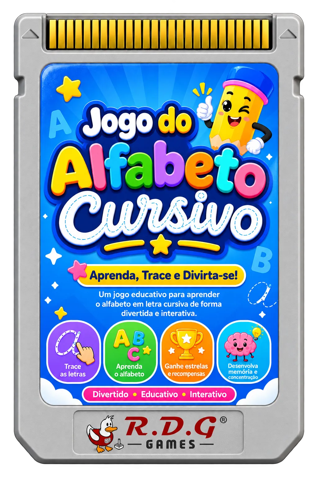Jogo do alfabeto cursivo